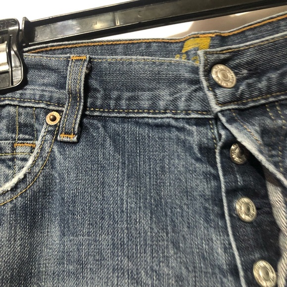 7 For All Mankind 7FAM Relax Button Fly Straight Jeans Mens 34 Medium Wash - Picture 3 of 12